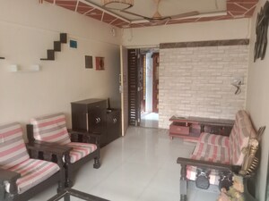 Living Room in 1 BHK Apartment at Brightland Phase 1 CHS, Balkum Pada – for Rent