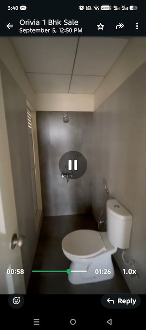 Bathroom in 1 BHK Apartment at Vijay Orovia, Ghodbunder Road – for Sale