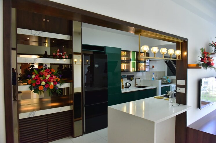 Kitchen, lnt-raintree-boulevard 3 Bedroom 1645 Sq.Ft. Apartment In Hebbal Bangalore 9206142