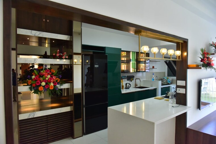 Kitchen, lnt-raintree-boulevard 3 Bedroom 1645 Sq.Ft. Apartment In Hebbal Bangalore 9206142