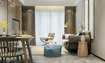 Living Room in 3 BHK Apartment at Godrej MSR City, Shettigere – for Sale