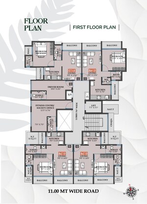 Floor Plan in 1 BHK Apartment at Micron Silver Fern, Ulwe Sector 25a – for Sale