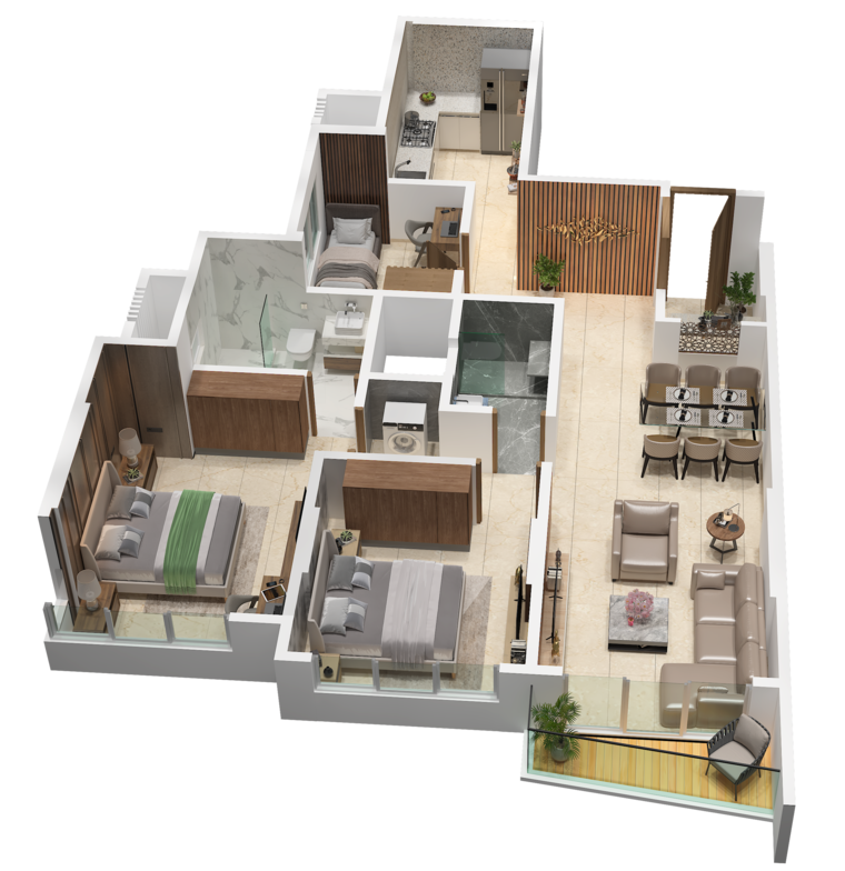 Floor Plan, banaji-aneesh-apartments 2.5 Bedroom 928 Sq.Ft. Apartment In Andheri West Mumbai 9206435