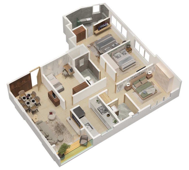 Floor Plan, banaji-aneesh-apartments 2.5 Bedroom 928 Sq.Ft. Apartment In Andheri West Mumbai 9206435