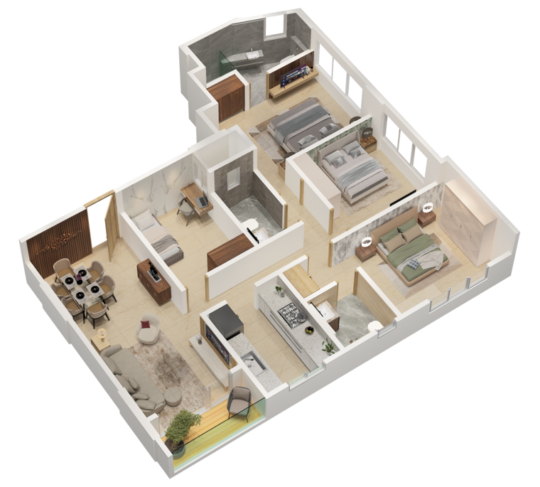 Floor Plan, banaji-aneesh-apartments 2.5 Bedroom 928 Sq.Ft. Apartment In Andheri West Mumbai 9206435