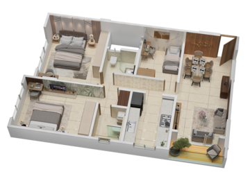 Floor Plan in 2.5 BHK Apartment at Banaji Aneesh Apartments, Andheri West – for Sale