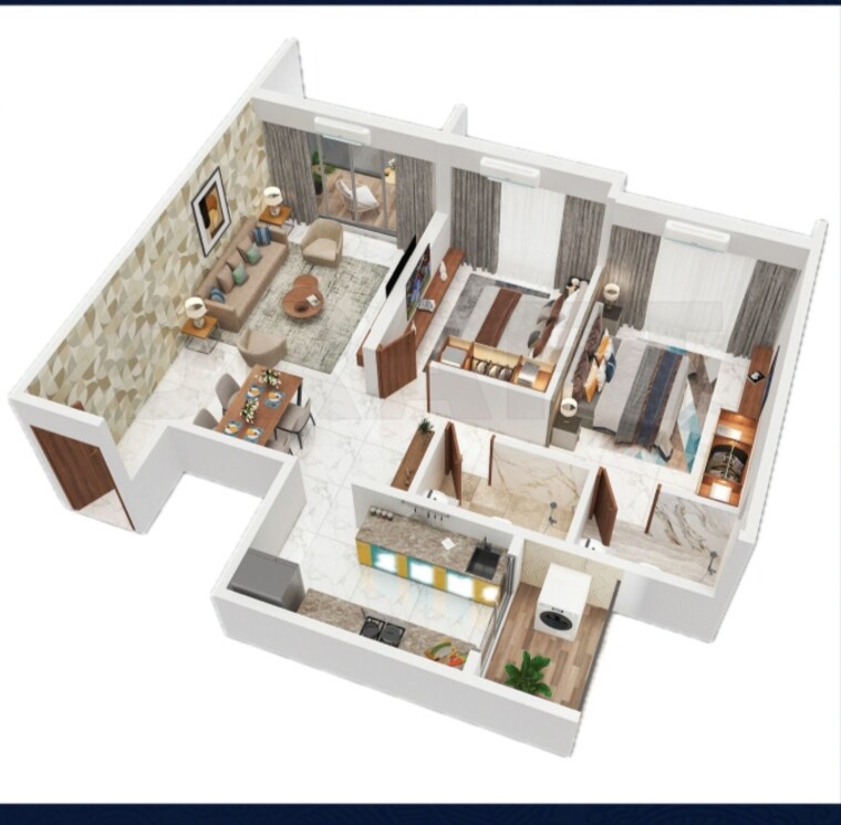 Floor Plan, span-empress 2 Bedroom 676 Sq.Ft. Apartment In Ulwe Navi Mumbai 9207038