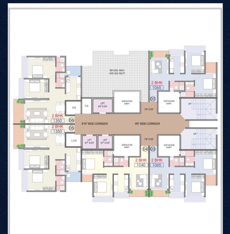 Floor Plan, span-empress 2 Bedroom 676 Sq.Ft. Apartment In Ulwe Navi Mumbai 9207038
