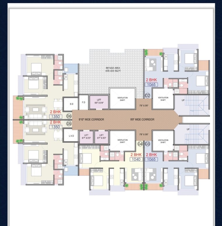 Floor Plan, span-empress 2 Bedroom 676 Sq.Ft. Apartment In Ulwe Navi Mumbai 9207038