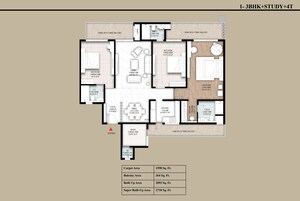 Floor Plan in 3 BHK Apartment at Sector 4 Greater Noida – for Sale