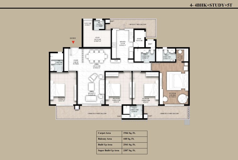 Floor Plan, sector 4 greater noida 3 Bedroom 2718 Sq.Ft. Apartment In Sector 4 Greater Noida Greater Noida 9207092