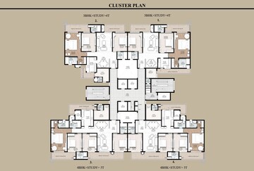 Floor Plan in 3 BHK Apartment at Sector 4 Greater Noida – for Sale