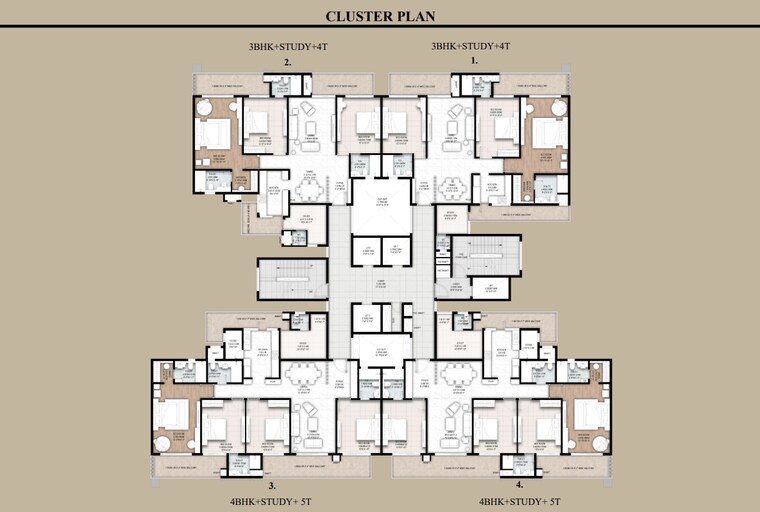 Floor Plan, sector 4 greater noida 3 Bedroom 2718 Sq.Ft. Apartment In Sector 4 Greater Noida Greater Noida 9207092