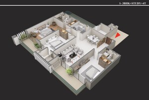 Floor Plan in 3 BHK Apartment at Sector 4 Greater Noida – for Sale