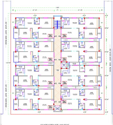 Floor Plan in 2 BHK Apartment at Manikonda – for Sale