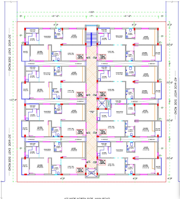 Floor Plan, manikonda 2 Bedroom 1200 Sq.Ft. Apartment In Manikonda Hyderabad 9207246