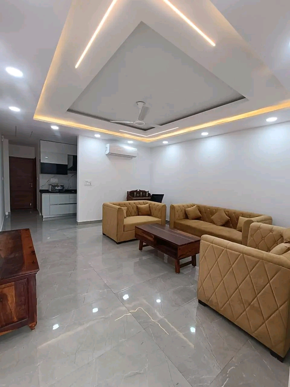2 BHK + Servant Room Apartment For Rent in Palm Residency Chhatarpur