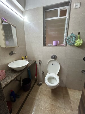 Bathroom in 1 BHK Apartment at Metropolis Rivera, Koliwada – for Rent