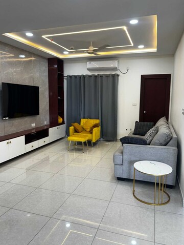 Living Room in 4 BHK Apartment at Prestige High Fields, Gachibowli – for Rent