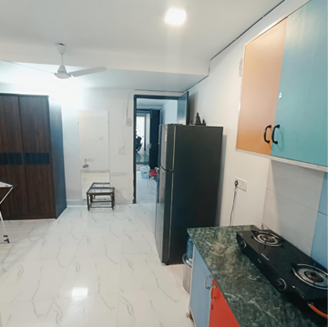 Kitchen in 1 BHK Builder Floor at Malviya Nagar – for Rent