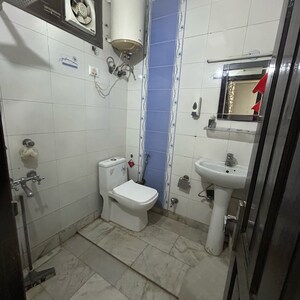 Bathroom in 3 BHK Builder Floor at Kotla Mubarakpur – for Rent