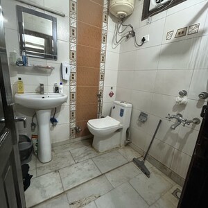 Bathroom in 3 BHK Builder Floor at Kotla Mubarakpur – for Rent