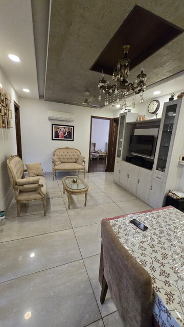 Living Room in 3 BHK Apartment at Sushma Crescent, Dhakoli – for Rent
