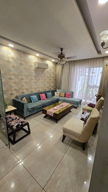 Living Room in 3 BHK Apartment at Sushma Crescent, Dhakoli – for Rent