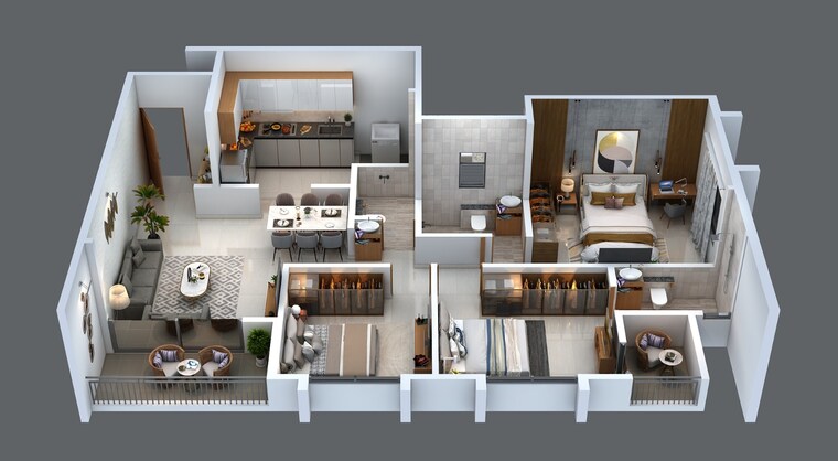 Floor Plan, tulsi-aangan-phase-ii 2 Bedroom 704 Sq.Ft. Apartment In Moshi Pune 9208800