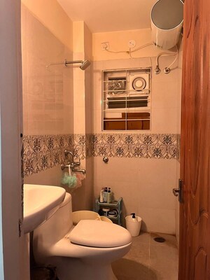 Bathroom in 2 BHK Builder Floor at CR Enclave, Kodihalli – for Rent