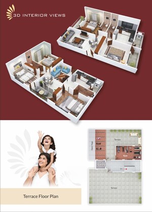 Floor Plan in 3 BHK Apartment at Swavalambi Nagar – for Sale