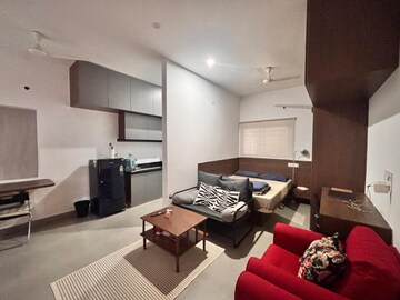 Living Room in 1 RK Apartment at Domlur – for Rent