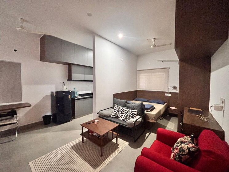 Living Room, domlur 1 RK 600 Sq.Ft. Apartment In Domlur Bangalore 9210009