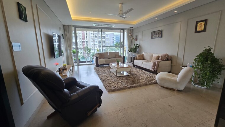 Living Room, panchshil-towers 4 Bedroom 3600 Sq.Ft. Apartment In Kharadi Pune 9210460