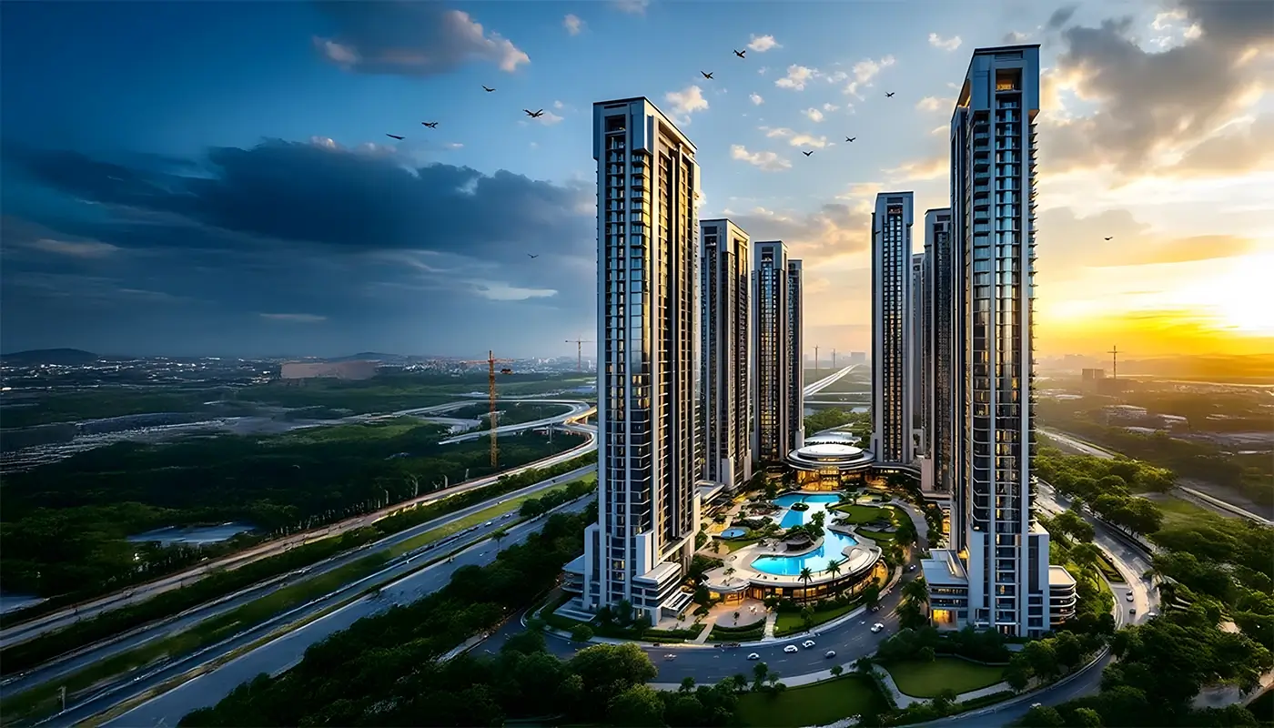 3 BHK + Extra Room Apartment For Sale in  Reheja Universal Juinaga