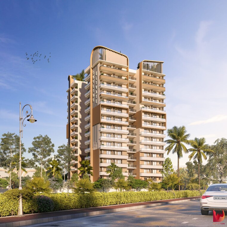 Exterior View, skyline-elevate 3 Bedroom 1700 Sq.Ft. Apartment In Ramgarh Bhudda Zirakpur 9210892