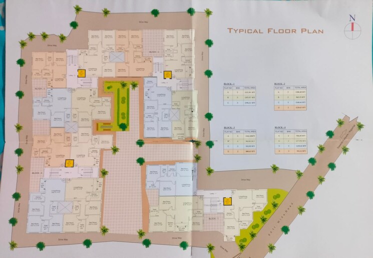Master Plan, tirath-project 3 Bedroom 1209 Sq.Ft. Apartment In Rajarhat Kolkata 9210942