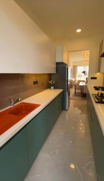 Kitchen in 3 BHK Apartment at Signature Global Daxin Vistas, Bhondsi – for Sale