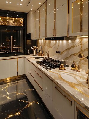 Kitchen in 3 BHK Builder Floor at BPTP Amstoria, Sector 102 – for Sale