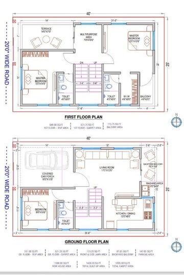 Floor Plan in 3.5 BHK Villa at Lohgaon – for Sale