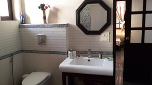 Bathroom in 3 BHK Apartment at Omaxe NRI City Plots, Omega Ii Greater Noida – for Rent