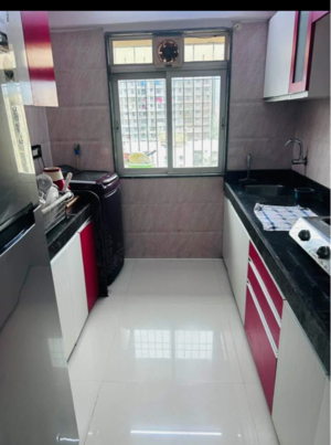 Kitchen in 1 BHK Apartment at Ashwini CHS Andheri West, Andheri West – for Rent