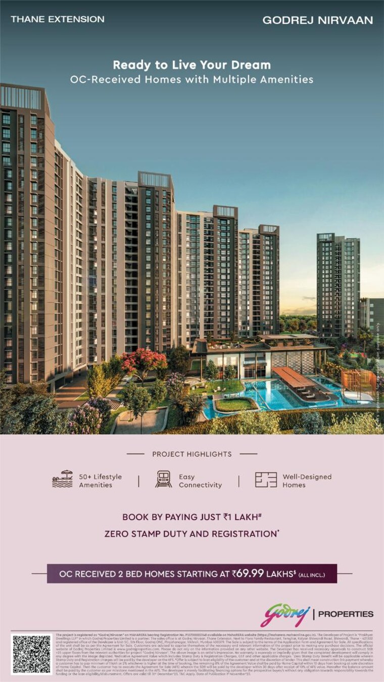 Exterior View, godrej-exquisite 2 Bedroom 806 Sq.Ft. Apartment In Ghodbunder Road Thane 9212904