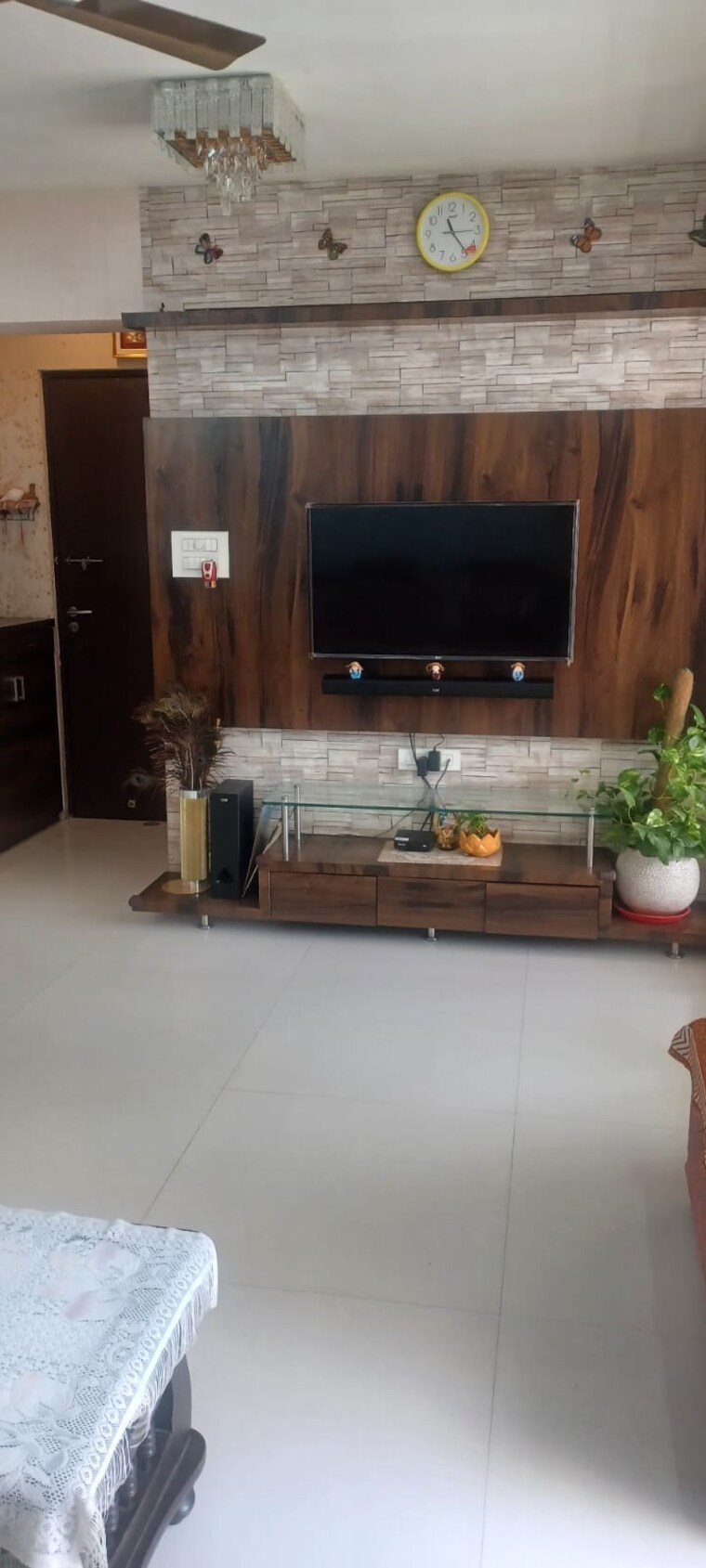 Living Room, pebbles-ii 3 Bedroom 1300 Sq.Ft. Apartment In Bavdhan Pune 9213146