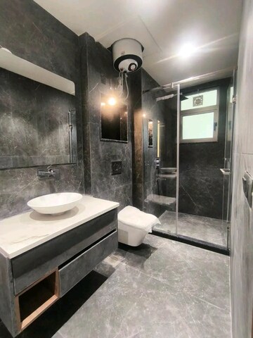 Bathroom in 3 BHK Apartment at Chattarpur – for Rent