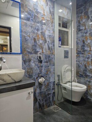 Bathroom in 4 BHK Apartment at Gundecha Greens, Kandivali East – for Rent