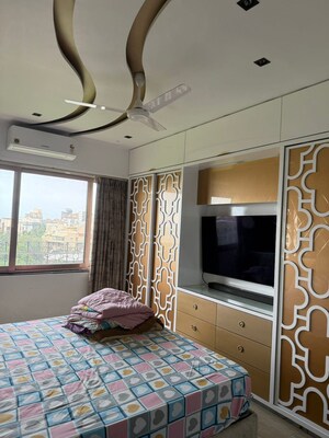 Living Room in 3 BHK Penthouse at Juhu Jivan, Juhu – for Rent