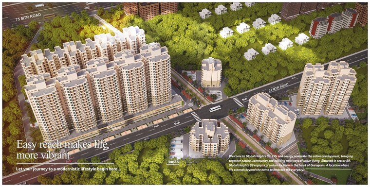Exterior View, breez-global-heights-89 3 Bedroom 748 Sq.Ft. Apartment In Sector 89 Gurgaon 9213743
