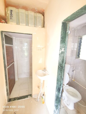 Bathroom in 1 BHK Apartment at Shree Samarth Complex, Kalwa – for Rent