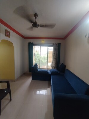 Living Room in 1 BHK Apartment at Sanghvi Hills, Ghodbunder Road – for Rent